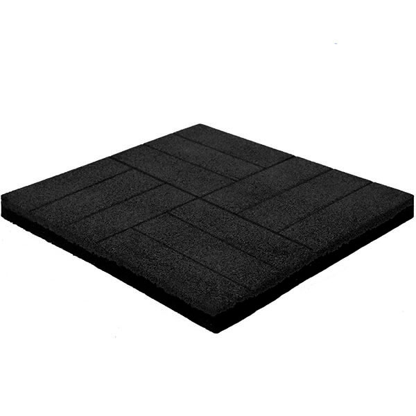 Резиновая плитка Comfort ЛАЙТ «Кирпич» 500х500x40 мм