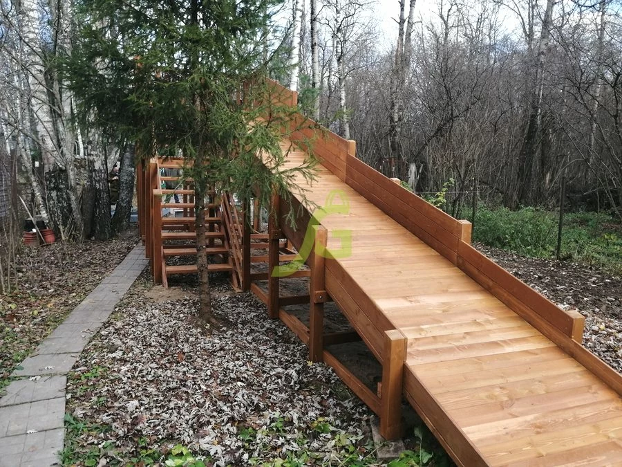Зимняя горка "IgraGrad Snow Fox", скат 10 м, без окраски