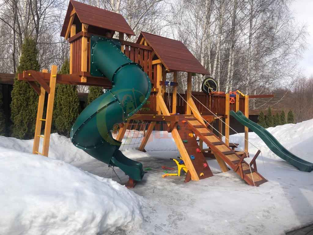 Детская деревянная игровая площадка Савушка Люкс 15