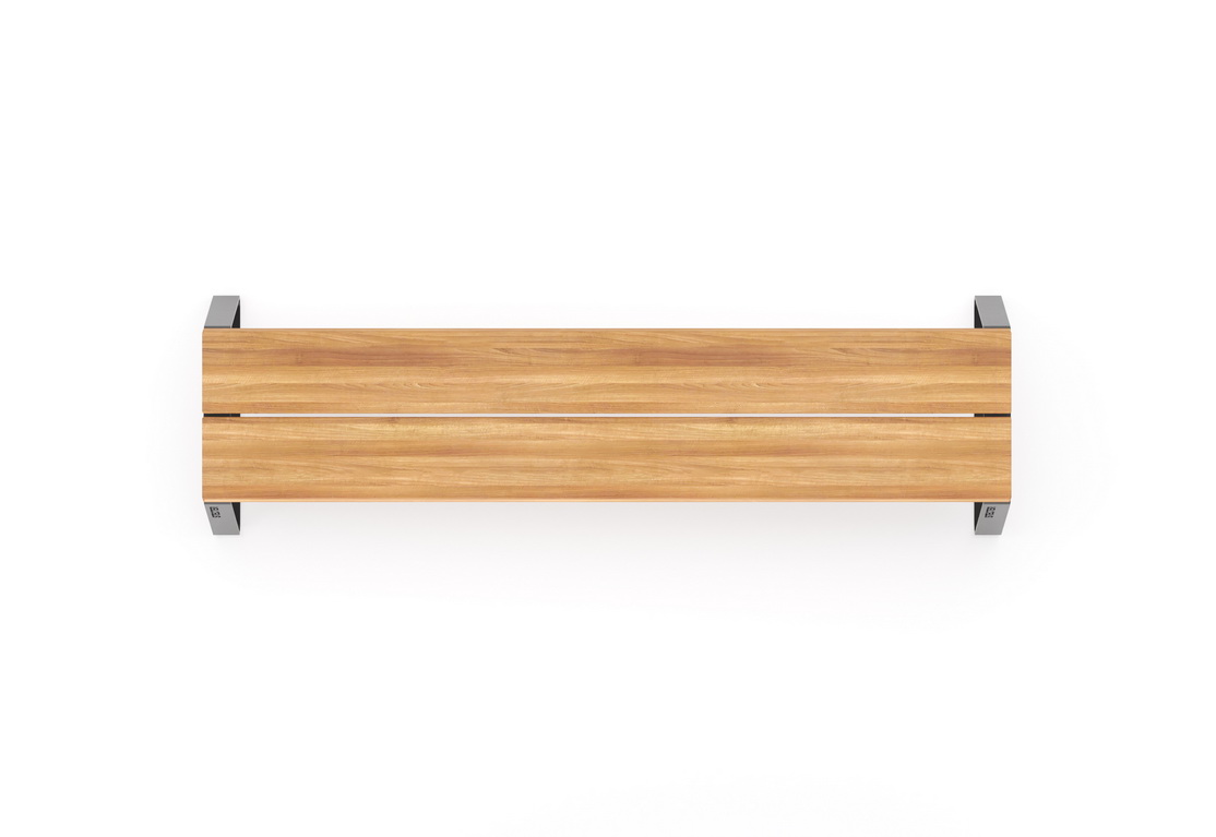 Скамейка уличная «Фиеста без спинки» 2 ламели