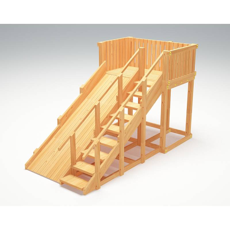 Зимняя деревянная игровая горка Савушка "Зима wood" - 3
