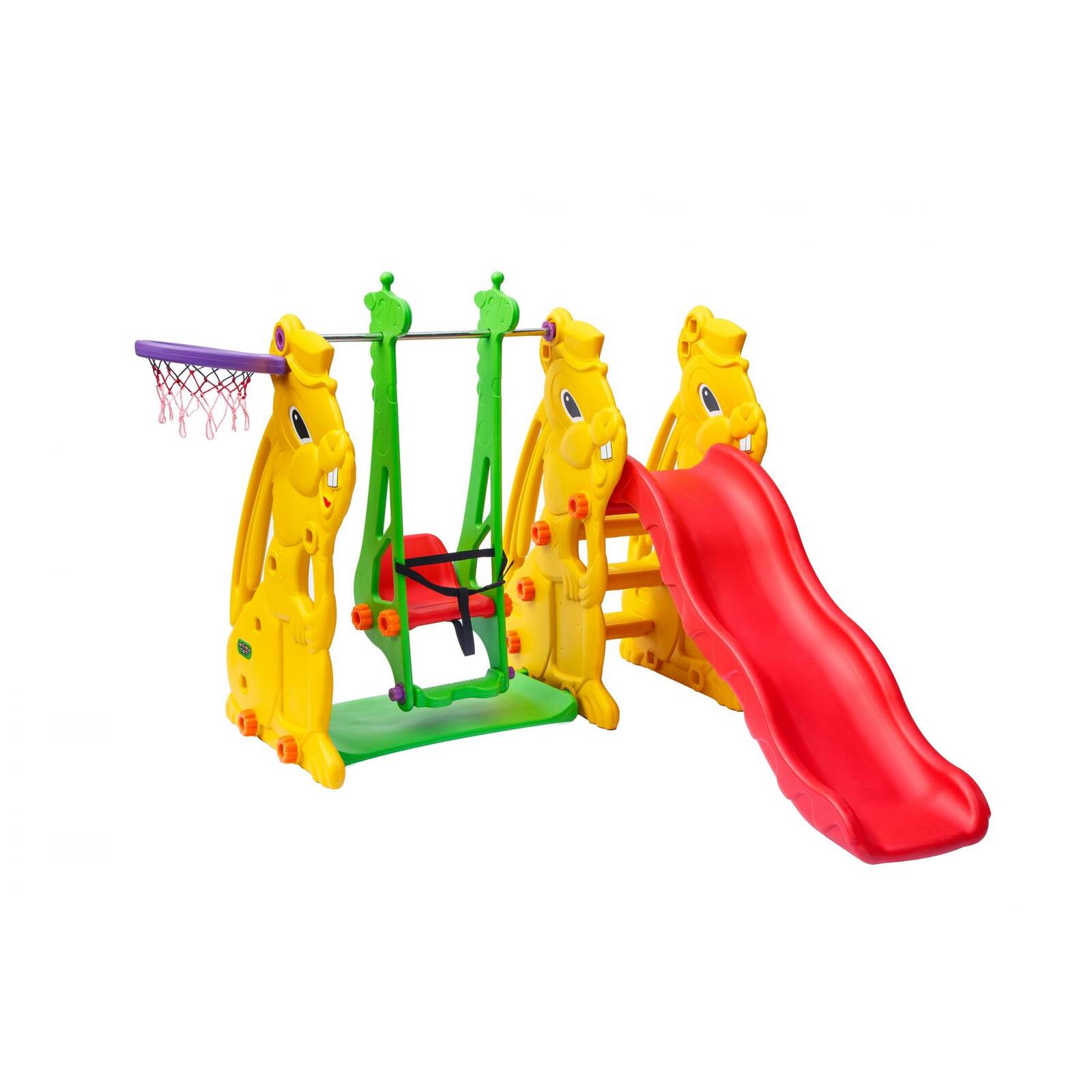 Детская горка Perfetto Sport + качели Кролик PS-033