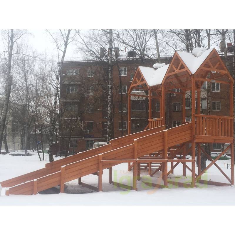 Зимняя горка IgraGrad Snow Fox Макси, скат 10 м