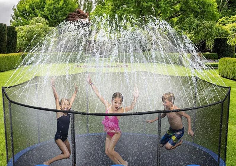 Батут с защитной сеткой "PERFETTO SPORT ACTIVITY 10" диаметр 3,0 м зелёный