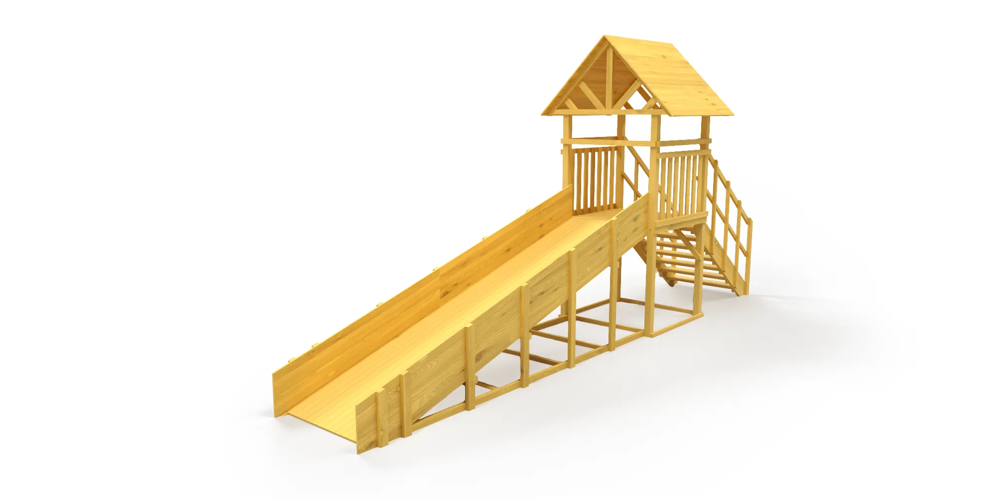 Зимняя горка Савушка Зима Wood 5/1 (ширина ската 1,25 м)